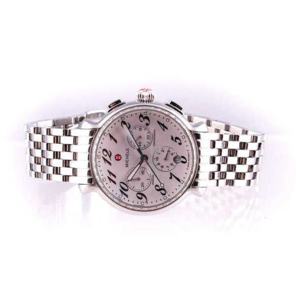 Michele 38mm Diamond Chronograph Watch!! main image 5
